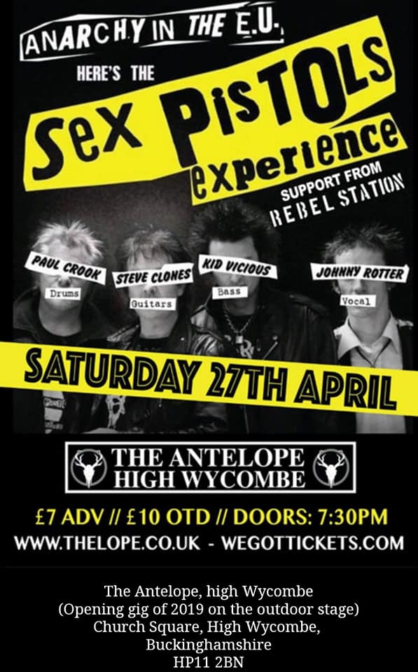 27 April 2019 Sex Pistols Experience Rebel Station